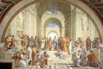 L’école d’Athènes Renaissance Raphaël Peinture décoratif